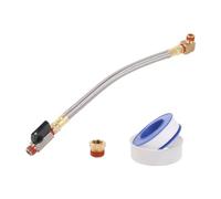 CNBTR Kit d'assemblage de vidange de réservoir étendu avec tuyau en acier tressé de 34 cm 1/4" NPT