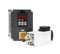 CNC 1.5kw 220v/110v Square Air Cooling Spindle ER11 1500W Air-cooled Milling Spindle + 1.5KW VFD Inverter + 7pcs/set ER11 CZAOINCU(GDZ80X73 HY,110V)