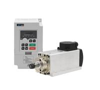 CNC 1.5kw 220v/110v Square Air Cooling Spindle ER11 1500W Air-cooled Milling Spindle + 1.5KW VFD Inverter + 7pcs/set ER11 CZAOINCU(1.5KW HL100,220V)