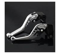 CNC Aluminium Levier De Frein pour Suzuki DL 1000 V-Strom SV1000 S/N Moto Poignées De Commande CNC Réglables Leviers d'embrayage Frein Courts Pièces De Moto(Short Silver)