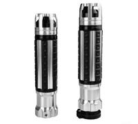 CNC Aluminum Motorcycle Grips 2PCS Fit CNC Aluminum Motorcycle(Silver)