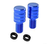 CNC Billet Aluminum M8 pour m10 Mirror Adapter Screws CNC Billet(blue 10MM Clockwise)