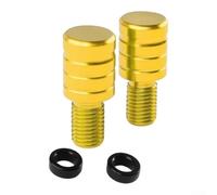 CNC Billet Aluminum M8 pour m10 Mirror Adapter Screws CNC Billet(gold 10MM Clockwise)