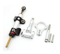 CNC D'amortisseur Barre Commande Stabilisatrice Amortisseur Direction CNC Moto avec Kit Fixation pour Yamaha YZF-R3 YZFR3 YZF R3 Amortisseur Support Stabilisateur(Ensemble 2)