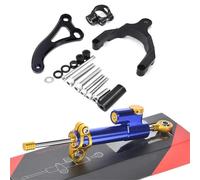 CNC D'amortisseur Support Fixation Amortisseur Direction Moto pour Suzuki GSXS750 GSX-S750 2017-2021 Adaptateur Support Commande Linéaire Réglable Amortisseur Support Stabilisateur(Ensemble 17)