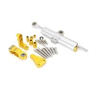 CNC D'amortisseur Support Montage Amortisseur Direction Moto pour Aprilia RS660 RS 660 2021 2022 2023 Kit Support Adaptateur Butée Amortisseur Support Stabilisateur(Ensemble 6)