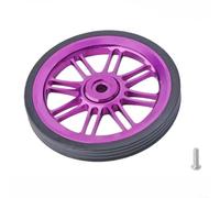 CNC Easy Wheels 85mm en alliage d'aluminium pour vélo pliant Brompton anodisé résistant à l'usure avec anneau en caoutchouc de 5 mm, léger 63 g pour une conduite efficace, noir (One)