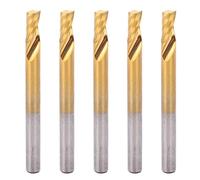 CNC End Mill Spiral Router Bits Cutter de fraisage en acier à grande vitesse pour laiton en aluminium Copper Métaux non ferreux Titane plaqué 4 mm 8 mm 45 mm 5pcs