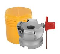 CNC Face Mill Cutter, 4 flûtes 40 Cr en acier durci têtes de moulin indexable pour des surfaces précises finition sur un tour en métal, 40 Cr Matériau, Macodes Machines