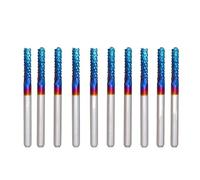 CNC Fraise En Bout De Maïs 10 pièces 0.5-3.175mm PCB Fraise Nano Bleu Enduit Carbure Fraise 3.175mm Tige PCB Machine Gravure Bit(10pcs 0.6-3.175mm)