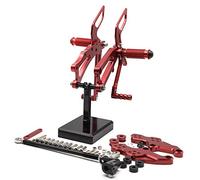 CNC GPR125 11-17 Repose-pieds réglable moto, pédale de repose-pieds pour Aprilia GPR125 RS4 125 4T 2011-2017 Red