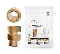 CNC KITCHEN Lot de 20 inserts filetés d'origine M6 x 12,7, sans plomb ni cadmium