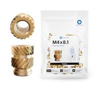 CNC Kitchen original threaded inserts for 3D Printed parts, 50 PCS M4x8,1