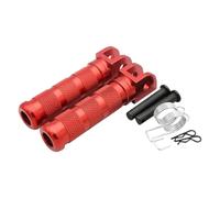 CNC Motorcycle Foot PEGS Pédales de Repose-Pieds compatibles avec FZ07 FZ09 FZ10 FZ6R XJR1200 XJR1300 CBR1000RR et modèles similaires(Red)