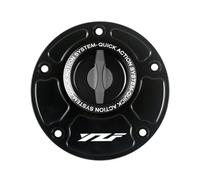 CNC Motorcycle Keyless Racing Quick Release Tank Fuel Caps Gas Cover Compatible With YZF R125 R1 R3 R6 R7 MT07 MT03 MT09 MT10(YZF-Titanium)