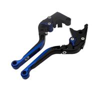CNC Pliable Levier Frein Et Embrayage Moto pour Royal pour Enfield pour Himalayan 450 2023-2025 CNC Moto Réglable Pliable Extensible Poignée Levier d'embrayage Frein(E Blue)