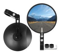 CNC Retroviseur Moto Homologué E24 Retroviseur Embout de Guidon Moto 22mm-25mm Rondes Guidon Miroir Latéral 360° Pivotant Retro Motoo Universel Rétroviseur de Guidon pour Scooter Quad ATV (2 Pièces)