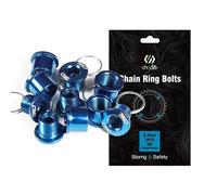 CNC Single/Double Chainring Bolts， M8×6.5mm Bicycle Chainring Bolts&Nuts Set,（Black/Blue/Orange/Red/Colour）