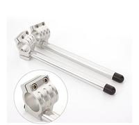 CNC Tube de fourche standard en aluminium à clipser sur le guidon Remplaçable Convient pour moto universelle régulière Noir 30 mm argent métallique