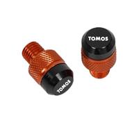 CNC vis de rétroviseur Pour Tomos Nitro Arrow Sprint LX Streetmate R A35 Racing TT Accessoires Moto CNC Bouchons De Rétroviseur Vis Boulons Caches(Orange)