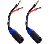 CNCESS CESS-004 Lot de 2 câbles adaptateurs pour haut-parleur Speakon femelle 12 AWG (banane de 4 mm)