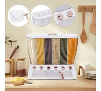 CNCEST Distributeur de Céréales Distributeur de Riz avec 6 Grilles Distributeur de Céréales Distributeur de Nourriture avec Tasse à Mesurer pour Muesli Cornflakes Céréales Riz Soja Maïs Descriptifs de