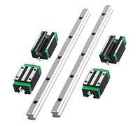 CNCMANS Guide linéaire 2 HGR20 700mm Rail de guidage linéaire avec 4 blocs de roulement HGH20CA bloc coulissant, Rails et Roulements Linéaires pour machines automatisées
