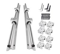 CNCMANS Guide linéaire SBR20-3500 mm, le kit de rails contient 4 guides linéaires de 1500 mm + 2 guides linéaires de 500 mm + 12 blocs de roulement SBR20UU pour machines CNC (épissé)