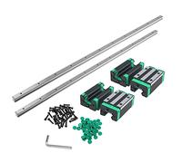 CNCMANS HGR20 Lot de 2 rails linéaires HGR20-1800 mm - Rail de guidage avec 4 pièces HGH20CA - Bloc de roulement linéaire + guide linéaire C5 + vis à tête bombée M5 x 16 mm