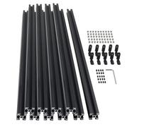 CNCMANS Lot de 10 pièces 800 mm 2020 Profil en aluminium extrusion Aluminium profil 20X20 Type V Norme européenne Profil en aluminium 2020 Type V + Connecteur d'angle en L + Écrou en T pour imprimante