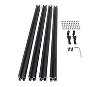 CNCMANS Lot de 4 profilés en aluminium 400 mm 2020 - Type V - Noir - Norme européenne - Profilé linéaire anodisé - Pour imprimantes 3D et machines CNC