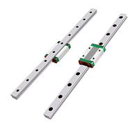 CNCMANS MGN9 Lot de 2 guides linéaires miniatures 400 mm avec 2 blocs de transport MGN9H pour machine CNC et appareils automatiques (type MGN9H-400 mm)