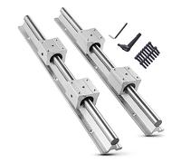 CNCMANS Rails Linéaire Guide 2 SBR12-500mm Rail de Glissière Linéaire Axe de Guidage Linéaires + 4 SBR12UU Blocs de Roulement, Rails et Roulements Linéaires pour les machines dautomatisation