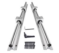 CNCMANS Rails Linéaire Guide 2 SBR20-1200mm Rail de Glissière Linéaire Axe de Guidage Linéaires + 4 SBR20UU Blocs de Roulement, Rails et Roulements Linéaires pour les machines dautomatisation