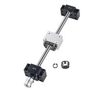 CNCMANS SFU1204 Vis à billes SFU1204 800 mm, en acier inoxydable, avec extrémité usinée + support BK10/BF10 + écrou roulé + boîtier d'écrou + coupleur, haute précision