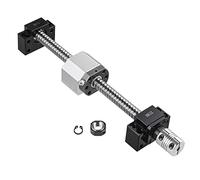 CNCMANS SFU2005 Vis à billes, SFU2005 600 mm, en acier inoxydable, avec extrémité usinée + support Bk15/Bf15 + écrou à billes + boîtier d'écrou + kit d'embrayage, haute précision