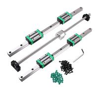 CNCYEAH Guide linéaire HGR20-400 mm - Rail de guidage linéaire avec 4 blocs coulissants + SFU1605 400 mm - Rail de guidage + écrou à bille - Support BF12/BK12 - Embrayage pour imprimante 3D CNC