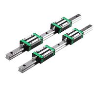 CNCYEAH Lot de 2 rails de guidage linéaires HGR20 900 mm - 4 roulements carrés HGH20CA pour routeurs CNC à faire soi-même, tours, fraises