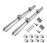 CNCYEAH Lot de 4 rails linéaires épissés SBR20 4000 mm, guide linéaire de 1500 mm + 2 pièces de 1000 mm avec 12 blocs de roulement SBR20UU et accessoires pour imprimantes 3D DIY et machines CNC