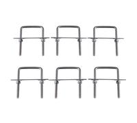 CNCYEAH Lot de 6 vis en U M6, étrier en U en acier inoxydable, 50 x 80 mm, vis à étrier U, fermeture de boulon en U, avec écrous, plaque de cadre, rondelles rondes pour tube de diamètre inférieur à 50