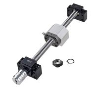 CNCYEAH Mandrin fileté SFU1605-600 mm en acier inoxydable, guide linéaire avec support BK12/BF12, boîtier d'écrou DSG16H, écrou sphérique, joint de machine de gravure