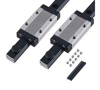 CNCYEAH MGN9H Lot de 2 guides de rail linéaires miniatures 350 mm avec bloc de chariot en acier inoxydable MGN9H, guide linéaire pour imprimante 3D et CNC (type H MGN9)