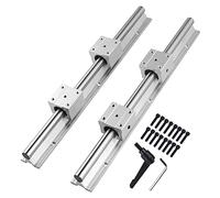 Cncyeah - SBR12 - Lot de 2 roulements linéaires - Diamètre : 12 mm - Longueur : 700 mm - Avec 4 blocs de roulement SBR12UU - Pour imprimante 3D et machine CNC