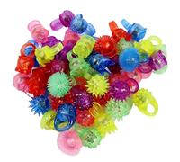 Cndiyald Anneaux d'éclairage, 24pcs LED s'allument Les Jouets, la Bague Flash Amusante Glow dans la Bague Clignotante à LED Sombre, lumière du Doigt