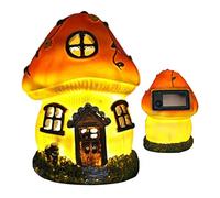 Cndiyald Houses de fées pour Le Jardin Ornements de Jardin Solaire extérieur Maison de fée étanché