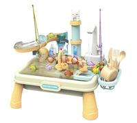 Cndiyald Jouez à Un lavabo avec de l'eau Courante, jouez des Jouets d'évier de Cuisine, électrique avec des Accessoires pêche et Lavage, la Nappe d'eau pour Les Tout-Petits