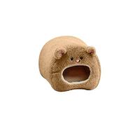 Cndiyald Lit pour Hamster pour Animaux de Compagnie, hamac à Cage Suspendue Chaude avec Coussin, Jolie Maison d'hiver pour Rats, Petits Animaux, Marron