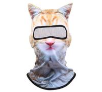 Cndiyald Masque de Ski de Chat, Masque Facial de Cagoule, Masque Facial pour Chat, Masque de Ski léger, couvertures Longues pour Le Ski