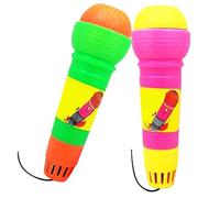 Cndiyald Microphones Echo drôles 2 pièces, Micro Jouet en Plastique, Micro Echo Magique Pratique pour Les remises de diplômes d'anniversaire d'enfants (Couleur aléatoire)