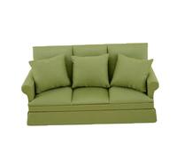 Cndiyald Mini canapé pour Maison de poupée, Chaise pour Trois Personnes à l'échelle 1:12 avec 3 Coussins Amovibles, Accessoire de Meuble Mignon